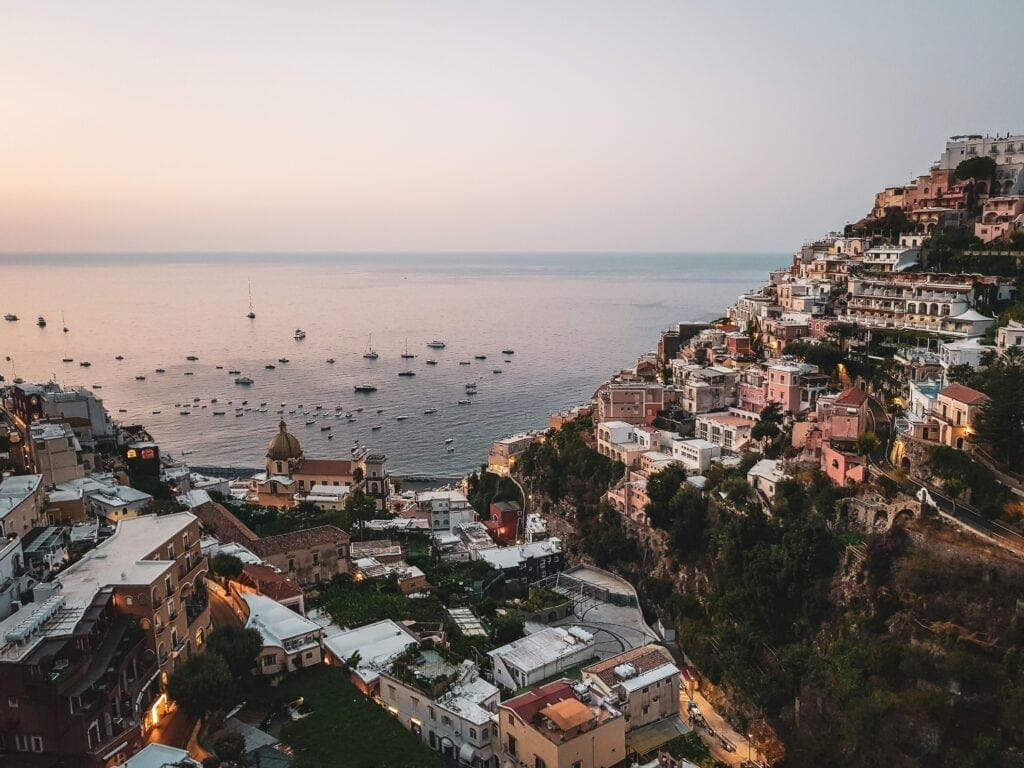 Amalfi coast positano sunset 1024x768
